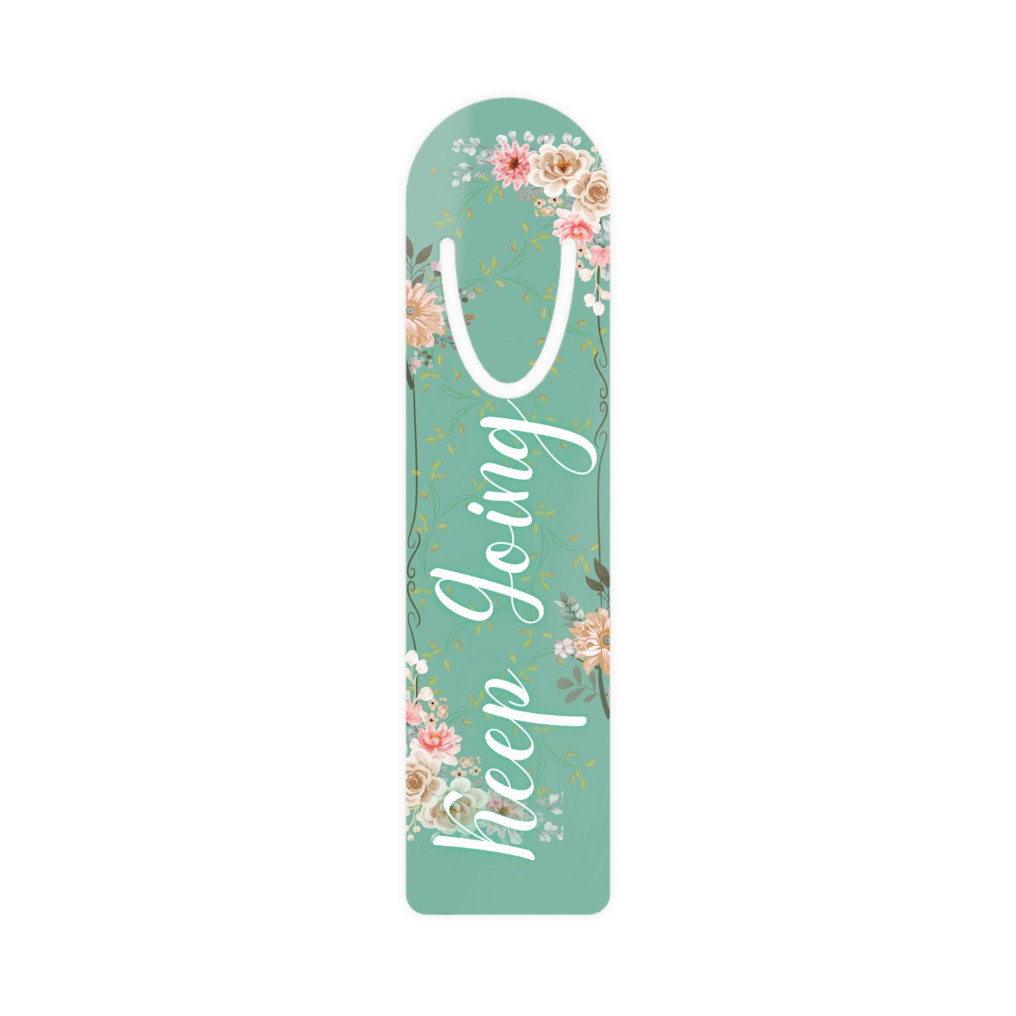 Floral Motivational Bookmark - Keep Going!