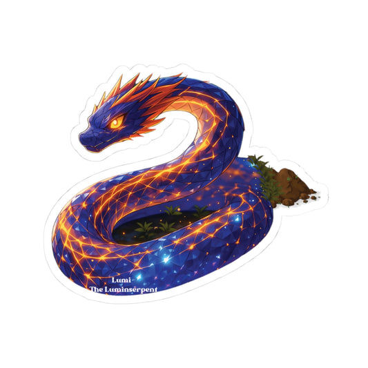 Lumi - The Luminserpent from Lost and Eternal Kiss-Cut Stickers | Character Art, Laptop Decals, Fantasy Stickers, Gift for Book Lovers